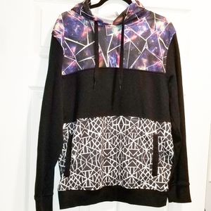 MASTER PIECE galaxy laser Mixed media hoodie